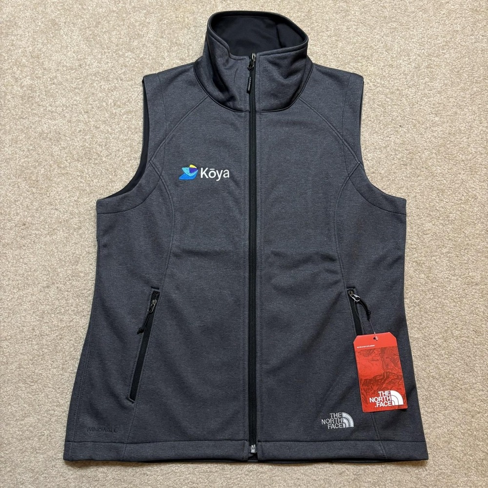 The North Face Vest NWT Womens Medium Gray Ridgewall Softshell WindWall Full Zip